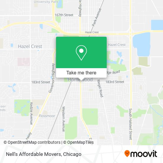 Nell's Affordable Movers map