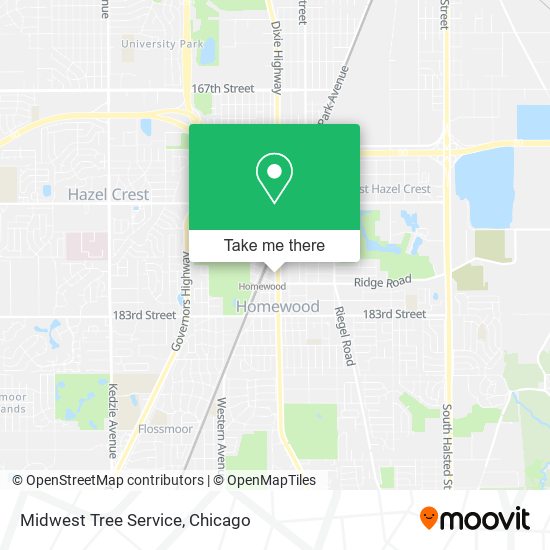 Mapa de Midwest Tree Service