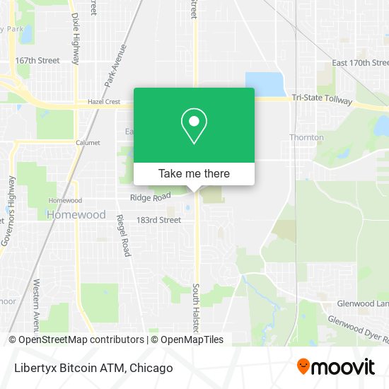 Mapa de Libertyx Bitcoin ATM