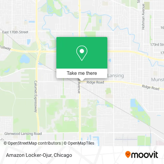 Amazon Locker-Ojur map