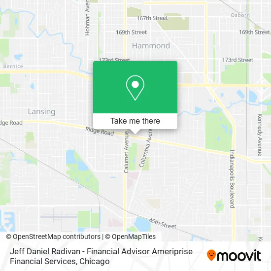 Jeff Daniel Radivan - Financial Advisor Ameriprise Financial Services map