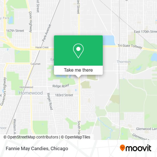 Mapa de Fannie May Candies
