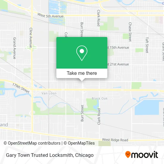 Gary Town Trusted Locksmith map
