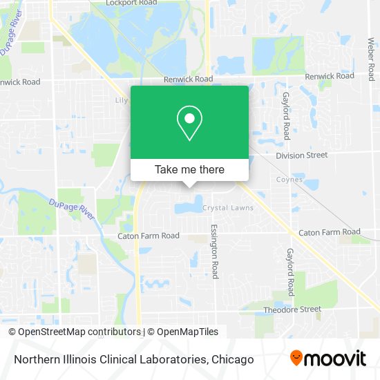 Mapa de Northern Illinois Clinical Laboratories