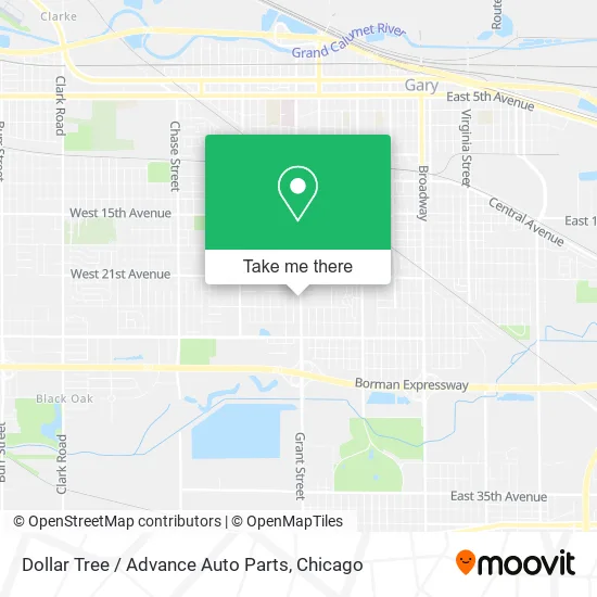 Dollar Tree / Advance Auto Parts map
