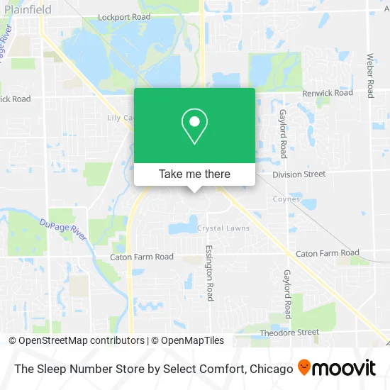 The Sleep Number Store by Select Comfort map