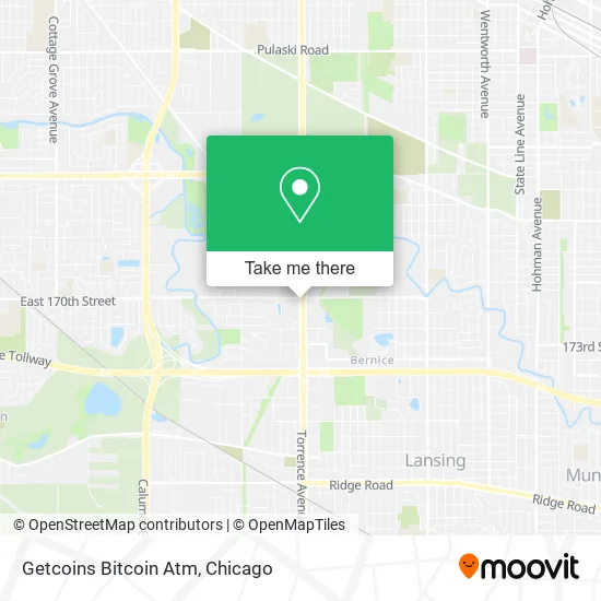 Mapa de Getcoins Bitcoin Atm