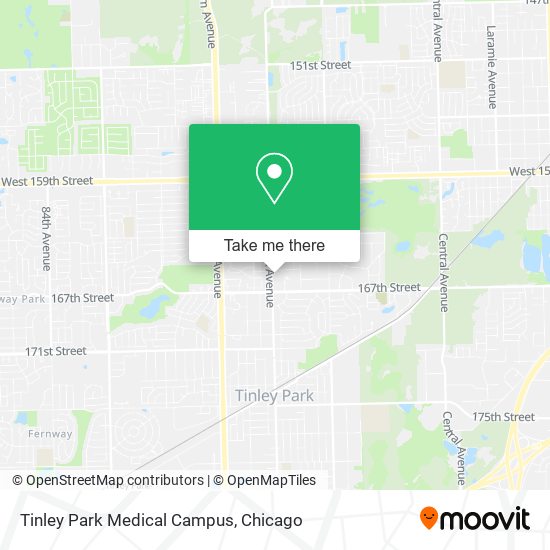 Tinley Park Medical Campus map