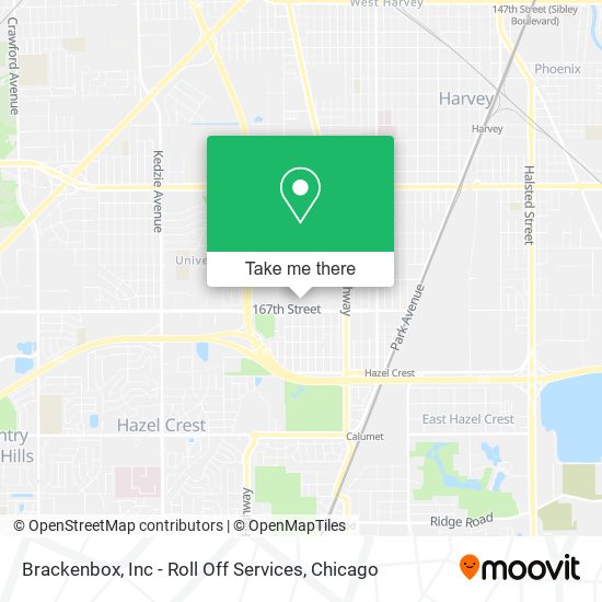 Mapa de Brackenbox, Inc - Roll Off Services