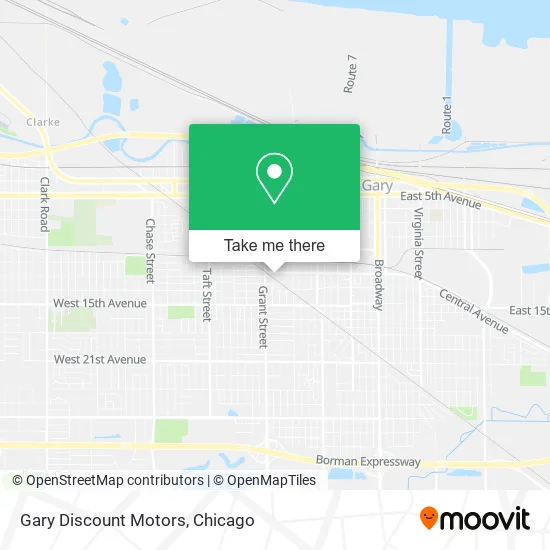 Mapa de Gary Discount Motors