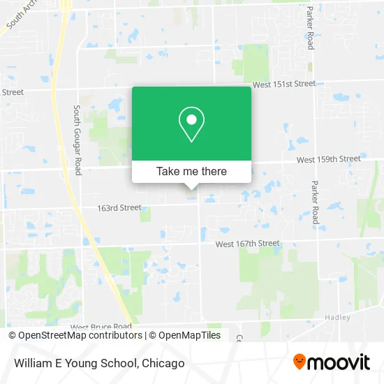 William E Young School map