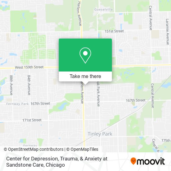Center for Depression, Trauma, & Anxiety at Sandstone Care map
