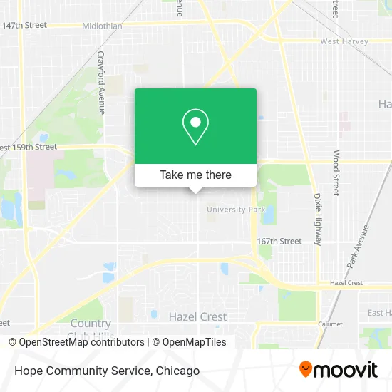 Hope Community Service map