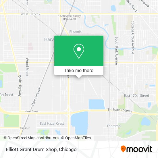 Elliott Grant Drum Shop map