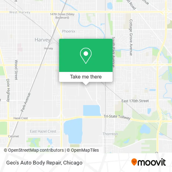 Geo's Auto Body Repair map