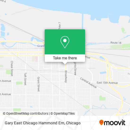 Mapa de Gary East Chicago Hammond Em