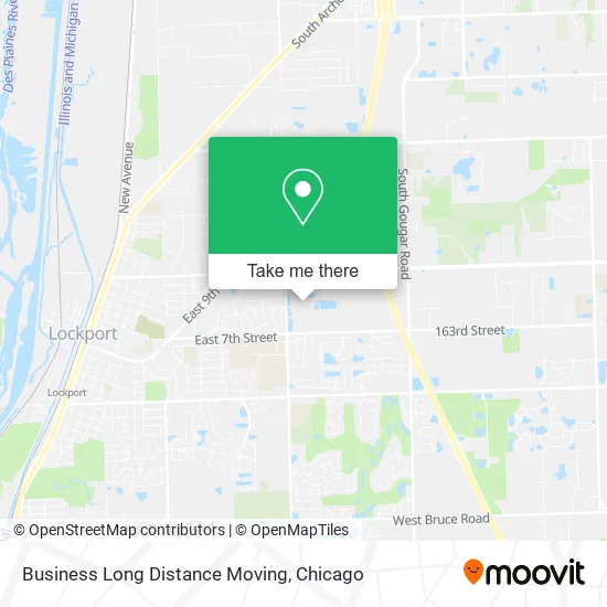 Business Long Distance Moving map