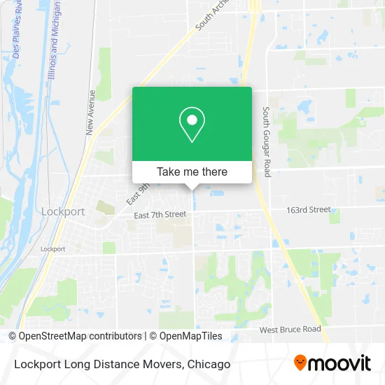 Lockport Long Distance Movers map