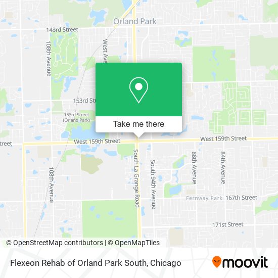 Flexeon Rehab of Orland Park South map