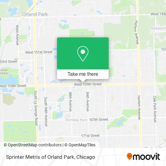 Sprinter Metris of Orland Park map