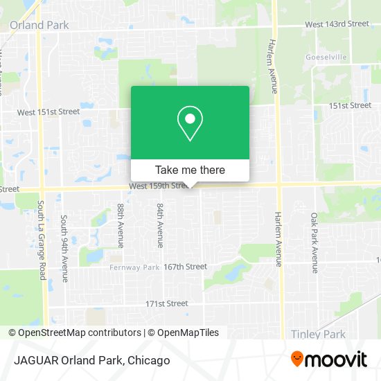 JAGUAR Orland Park map