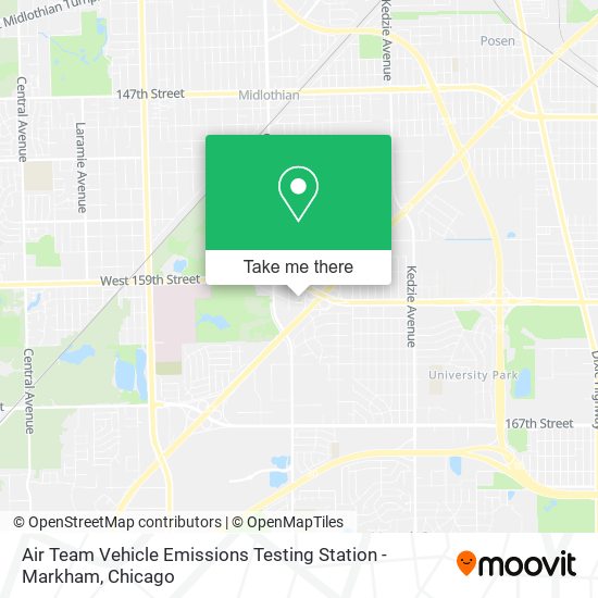 Air Team Vehicle Emissions Testing Station - Markham map