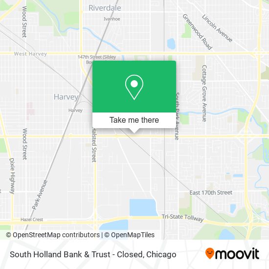 Mapa de South Holland Bank & Trust - Closed