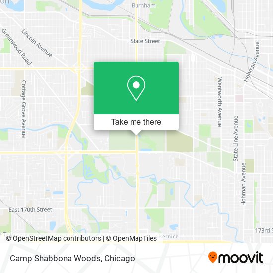 Mapa de Camp Shabbona Woods