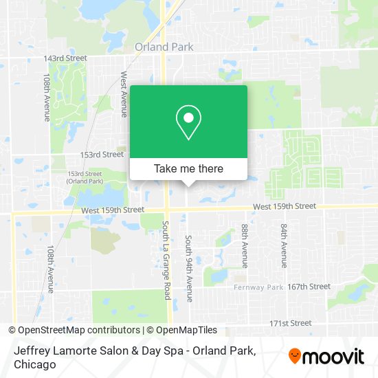 Jeffrey Lamorte Salon & Day Spa - Orland Park map