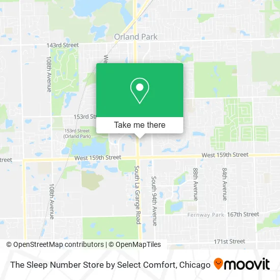 The Sleep Number Store by Select Comfort map