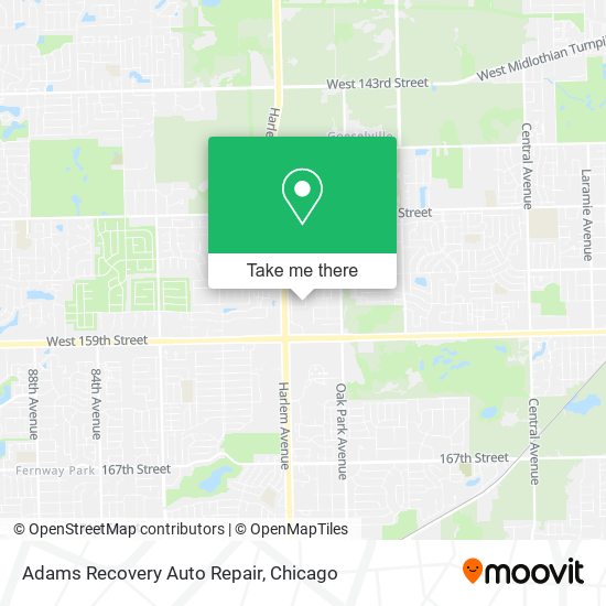 Adams Recovery Auto Repair map