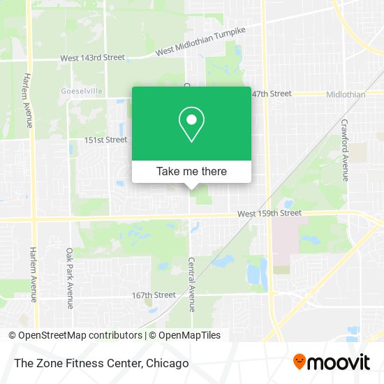 The Zone Fitness Center map