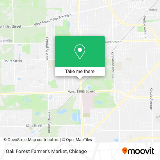 Oak Forest Farmer's Market map
