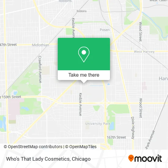 Who's That Lady Cosmetics map