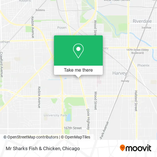 Mr Sharks Fish & Chicken map