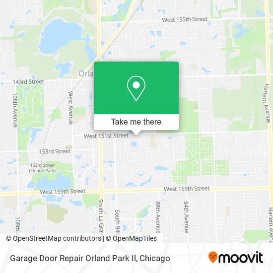 Garage Door Repair Orland Park Il map