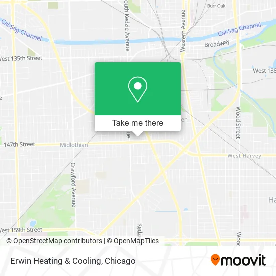 Erwin Heating & Cooling map