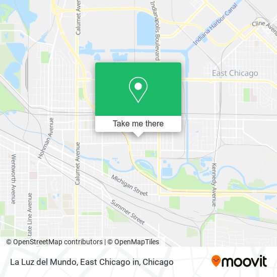 Mapa de La Luz del Mundo, East Chicago in