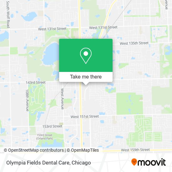 Olympia Fields Dental Care map