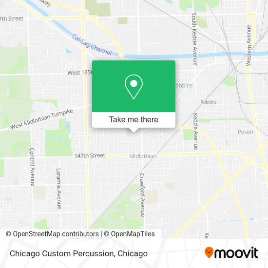 Chicago Custom Percussion map