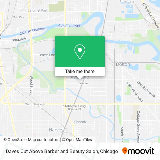 Daves Cut Above Barber and Beauty Salon map