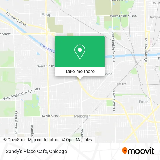 Sandy's Place Cafe map