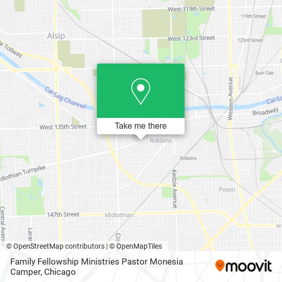 Mapa de Family Fellowship Ministries Pastor Monesia Camper