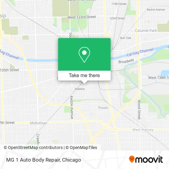 MG 1 Auto Body Repair map