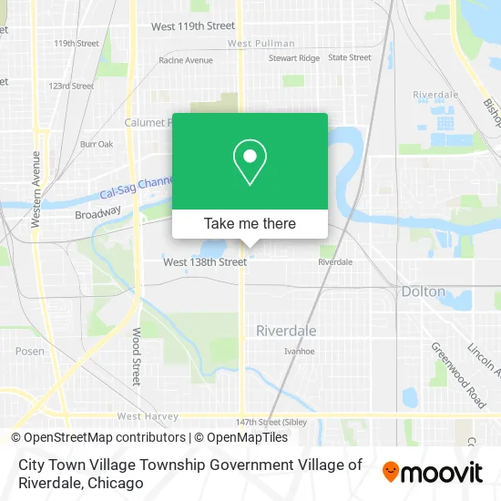 Mapa de City Town Village Township Government Village of Riverdale