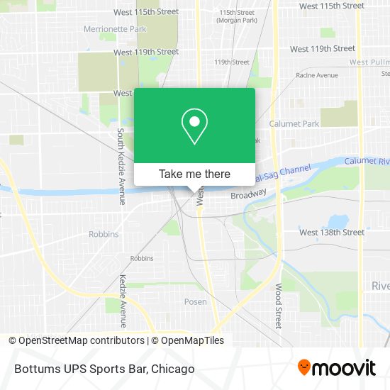 Bottums UPS Sports Bar map