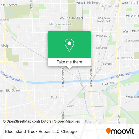 Mapa de Blue Island Truck Repair, LLC