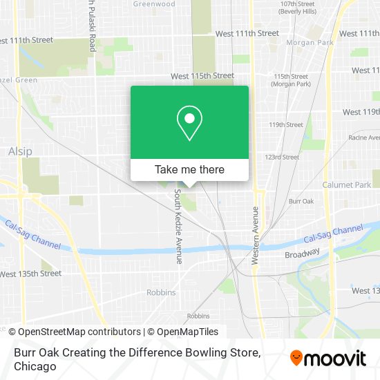 Burr Oak Creating the Difference Bowling Store map