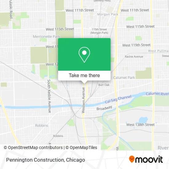 Pennington Construction map