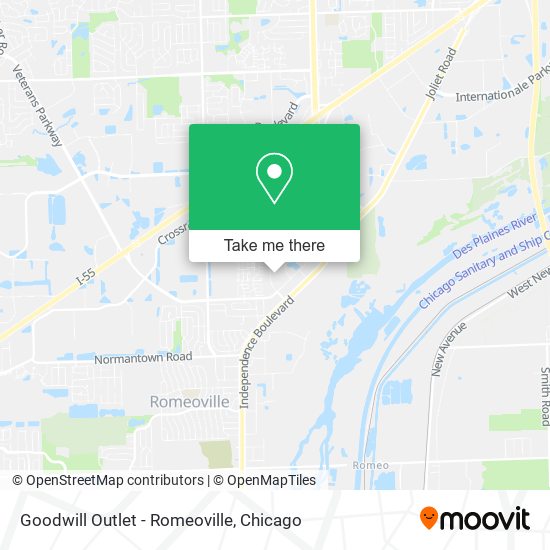 Mapa de Goodwill Outlet - Romeoville